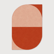 Teppich "Oval Shape Out" Rot/Rosa; versch. Größen