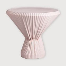 Porzellan-Beistelltisch "Plisago", 42 cm, Rosé