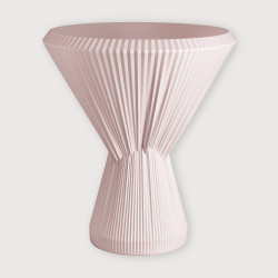 Porzellan-Beistelltisch "Plisago", 52 cm, Rosé