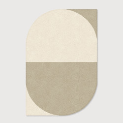 Teppich "Oval Shape Out" White/Taupe; versch. Größen