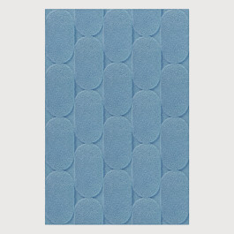 Teppich "Oval Textured" Hellblau; versch. Größen